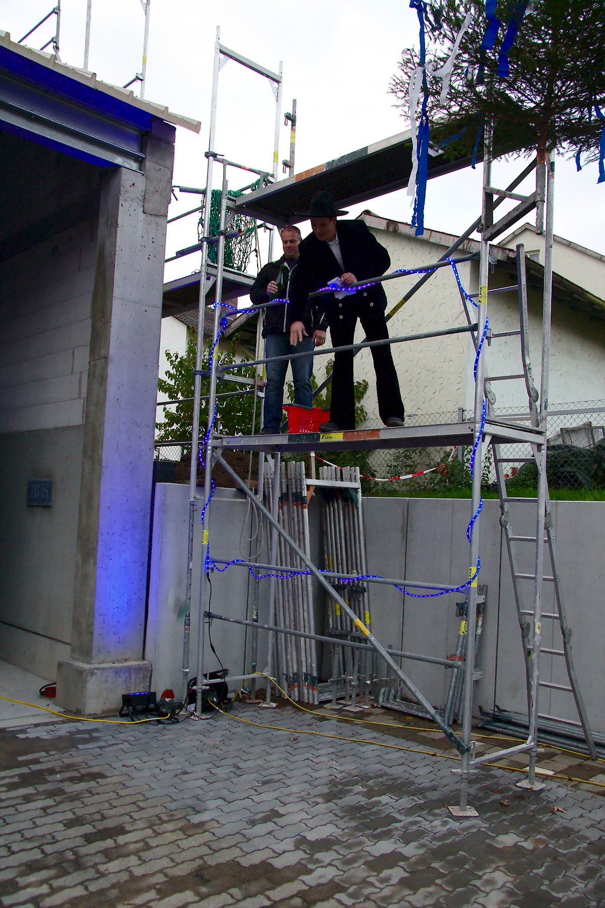 Richtfest der Fördervereinsgarage