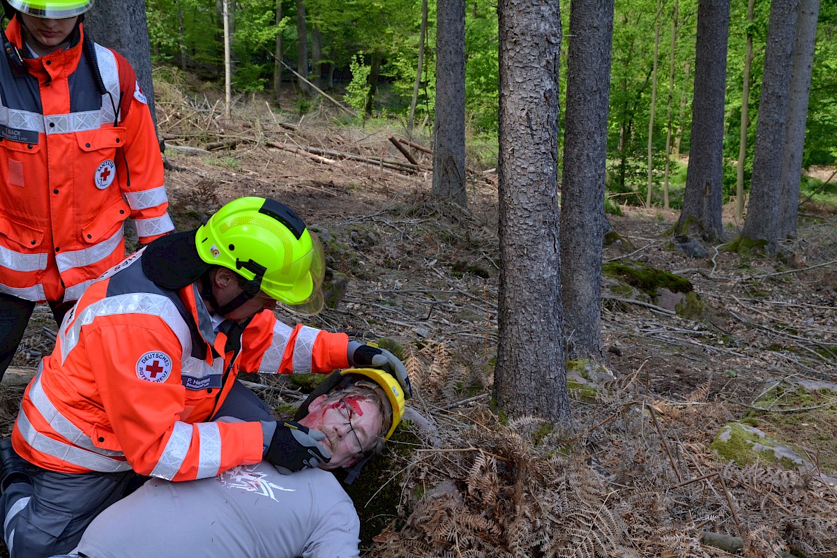 BRK und THW Lohr verzahnen Technische und Medizinische Rettung