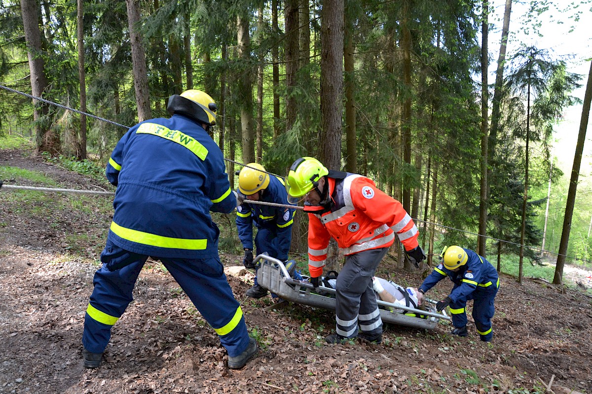 BRK und THW Lohr verzahnen Technische und Medizinische Rettung