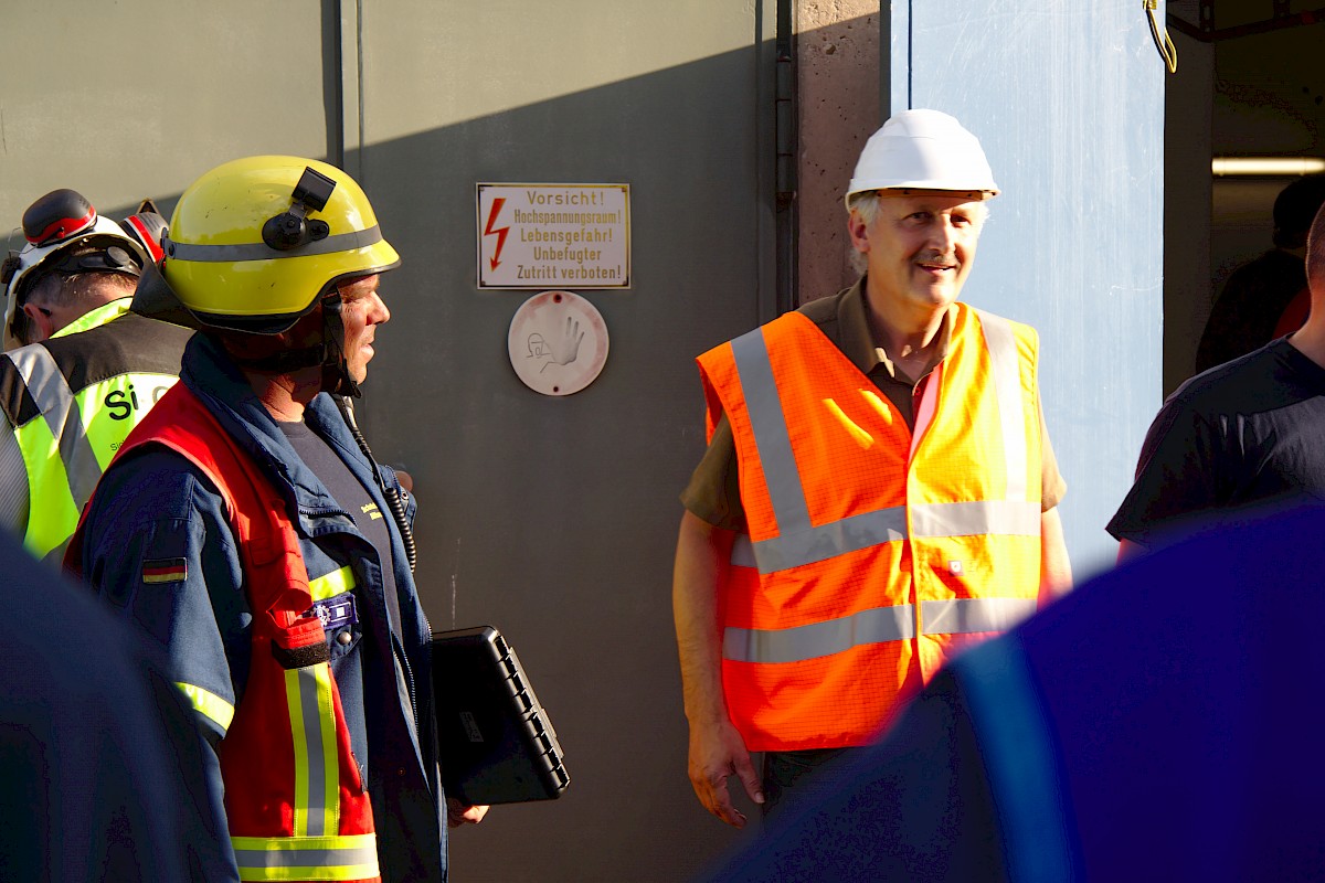 Gemeinschaftsübung von THW Lohr und Feuerwehr am Oberbecken