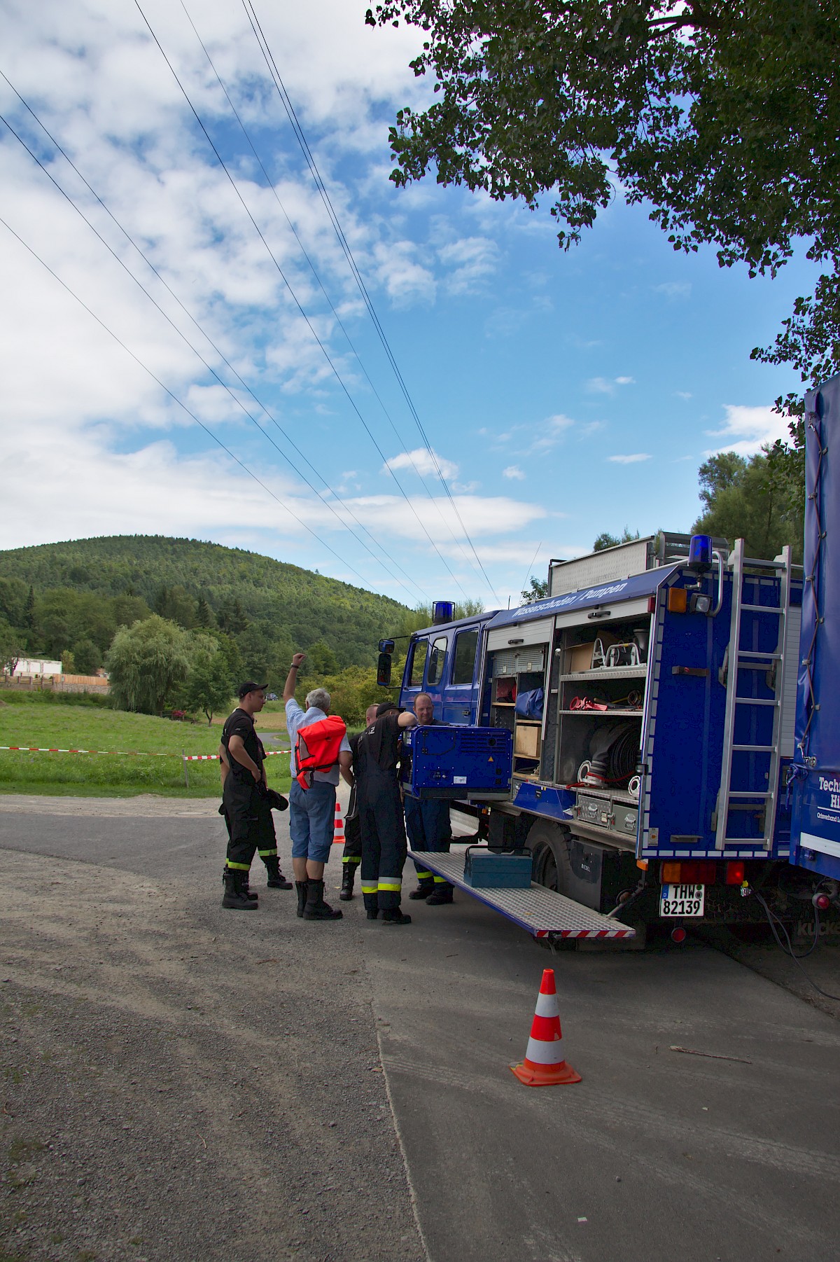 Voller Hof beim THW Lohr: Mehrere Ausbildungen und Gästegruppen beschäftigen den Ortsverband Lohr am ersten August-Samstag