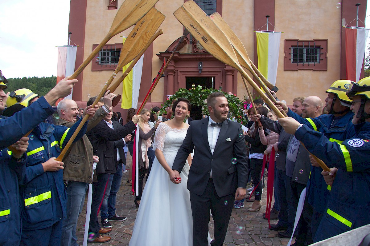 Hochzeit des Helfers Kevin Hecht