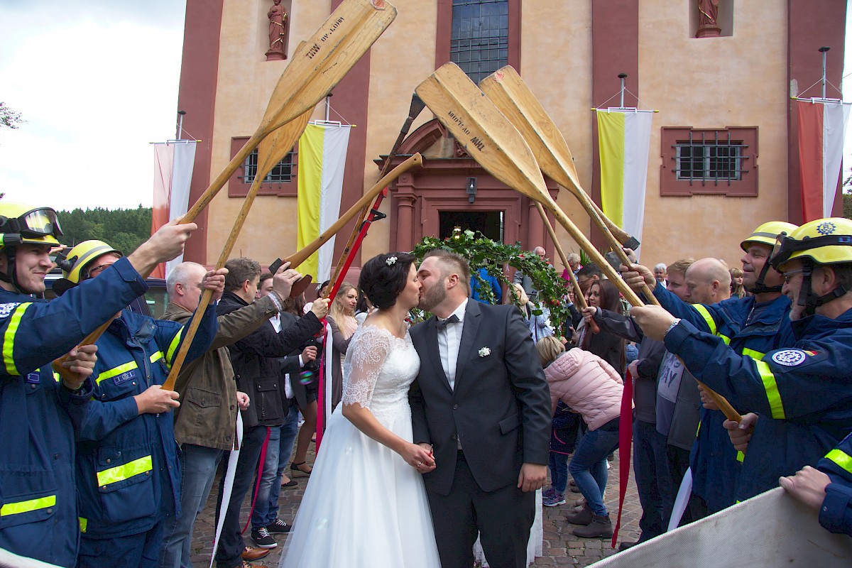 Hochzeit des Helfers Kevin Hecht