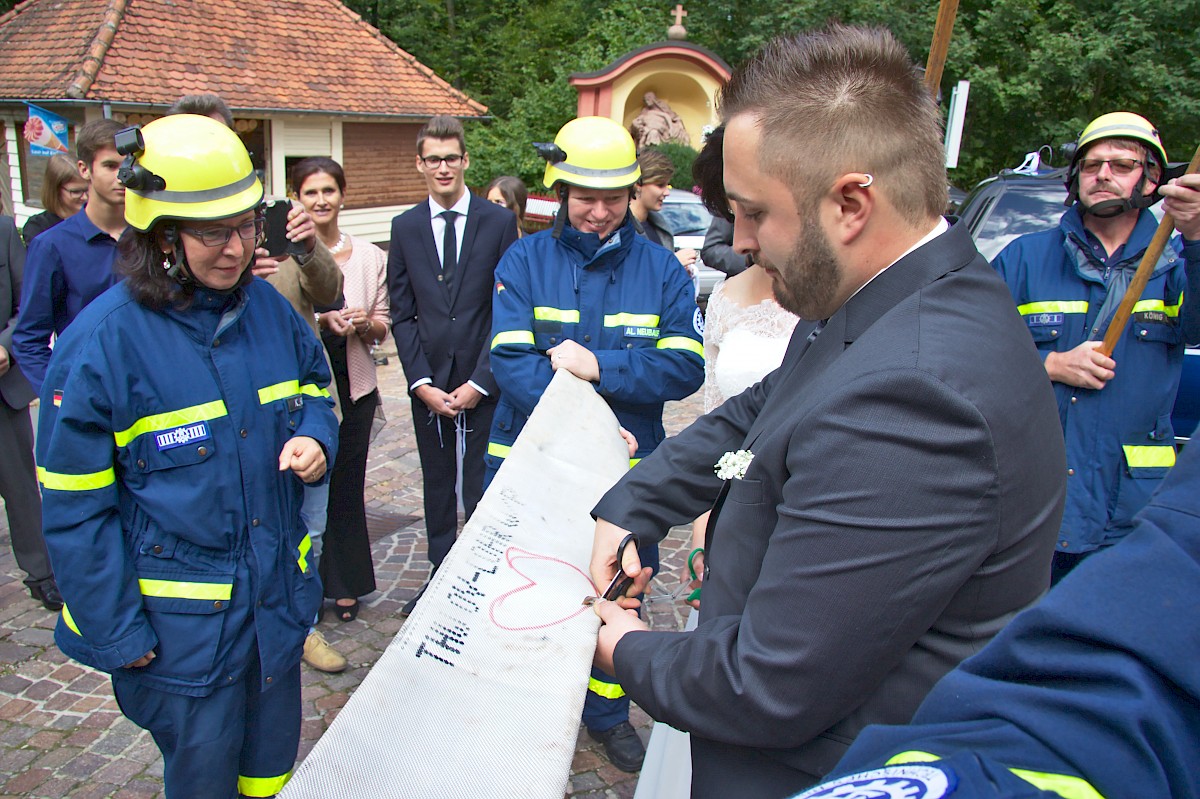 Hochzeit des Helfers Kevin Hecht