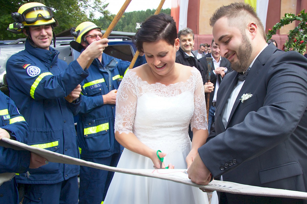 Hochzeit des Helfers Kevin Hecht