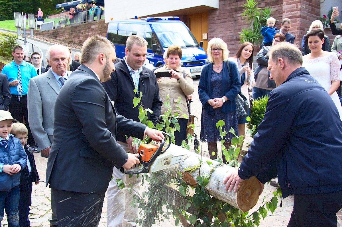 Hochzeit des Helfers Kevin Hecht