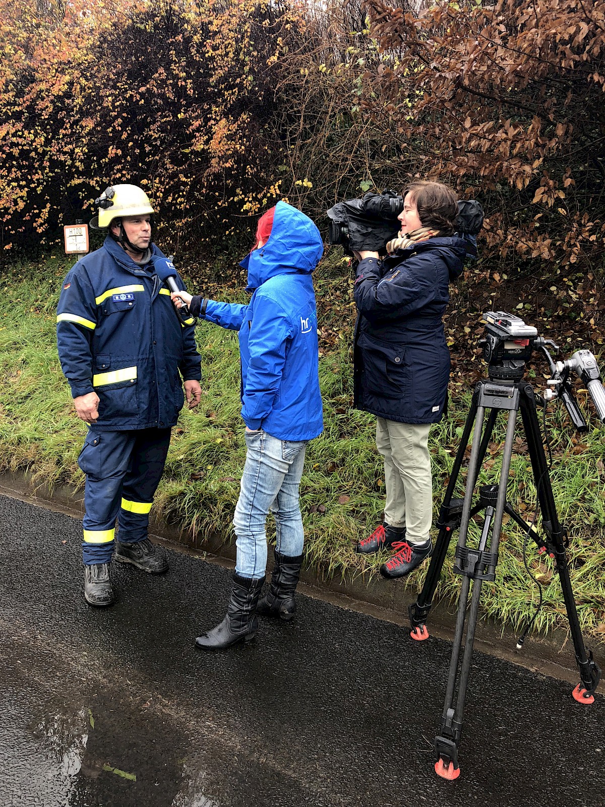 Einsatz des THW OV Lohr -  Abstützen eines Hauses in Obersinn/Unterfranken