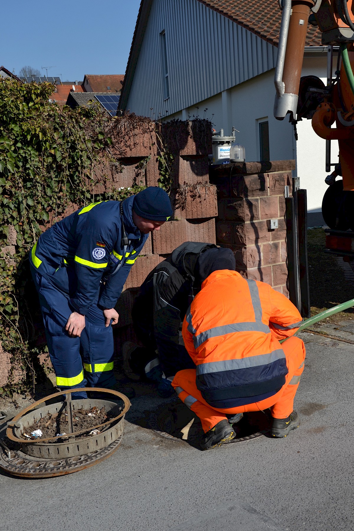 Verstopfter Kanal, Einsatzoption für das THW Lohr