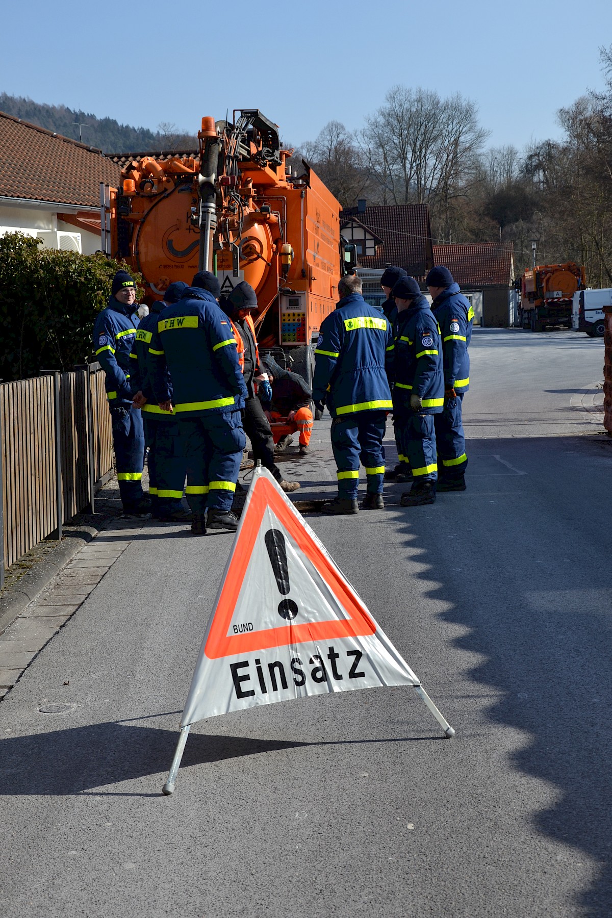 Verstopfter Kanal, Einsatzoption für das THW Lohr