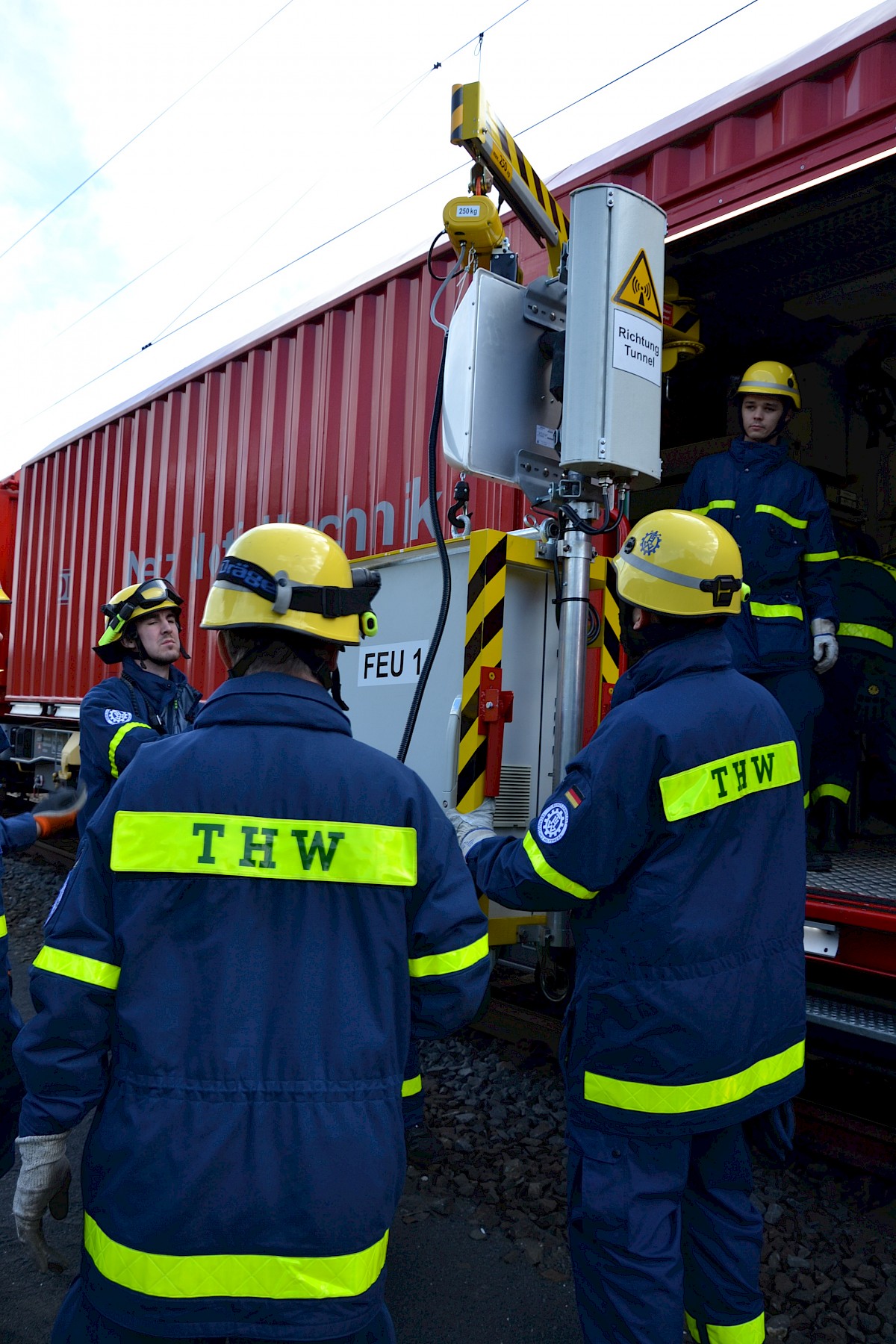 Ausbildung am Tunnelrettungszug der DB AG im Rahmen der Dreitagesübung