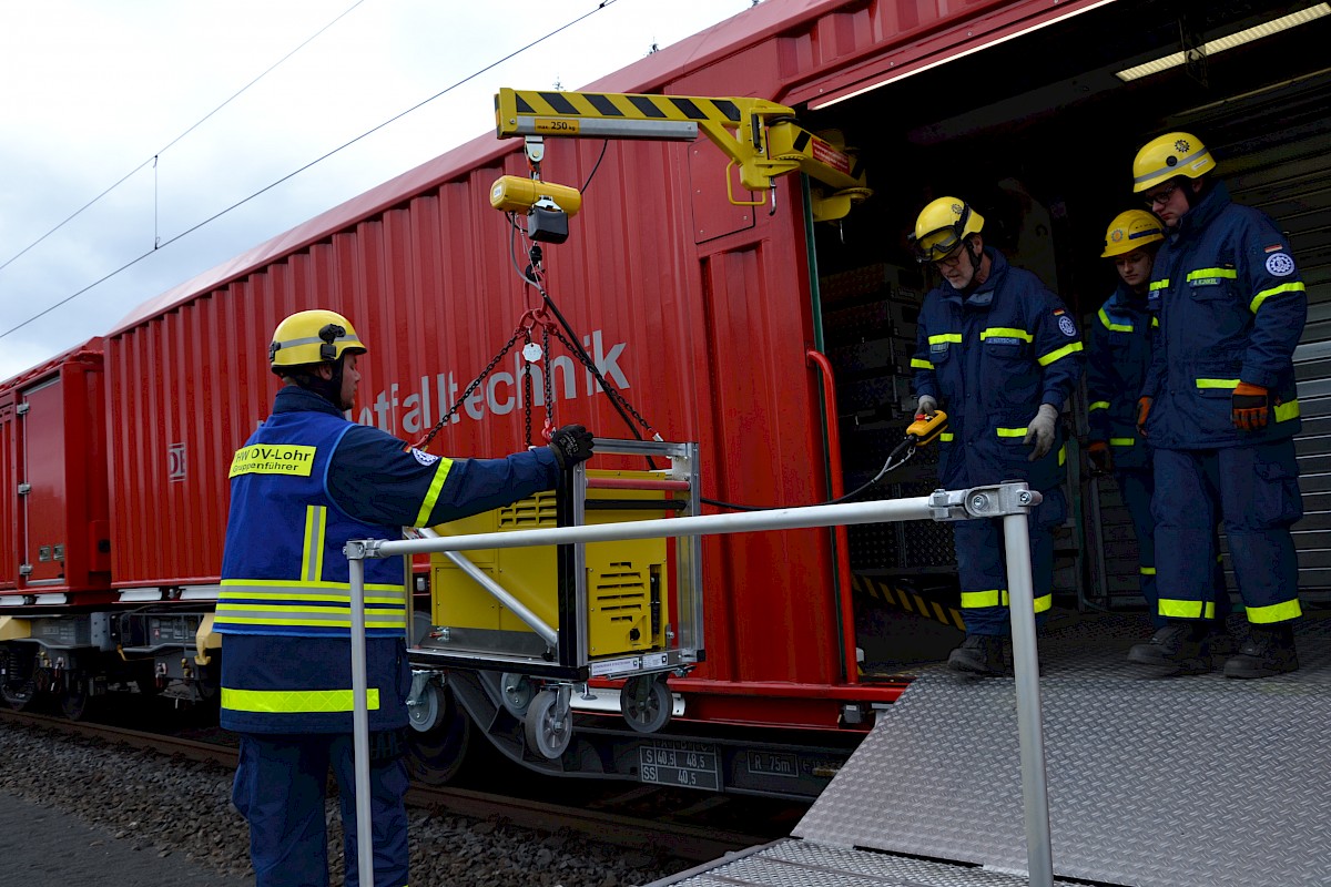 Ausbildung am Tunnelrettungszug der DB AG im Rahmen der Dreitagesübung