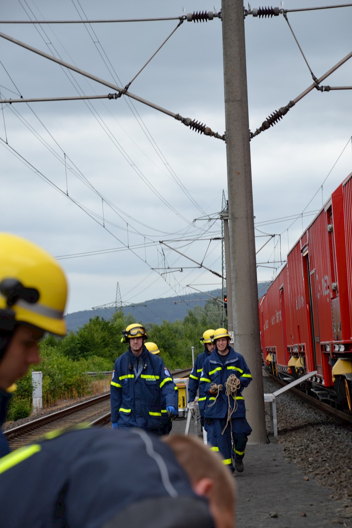 Ausbildung am Tunnelrettungszug der DB AG im Rahmen der Dreitagesübung