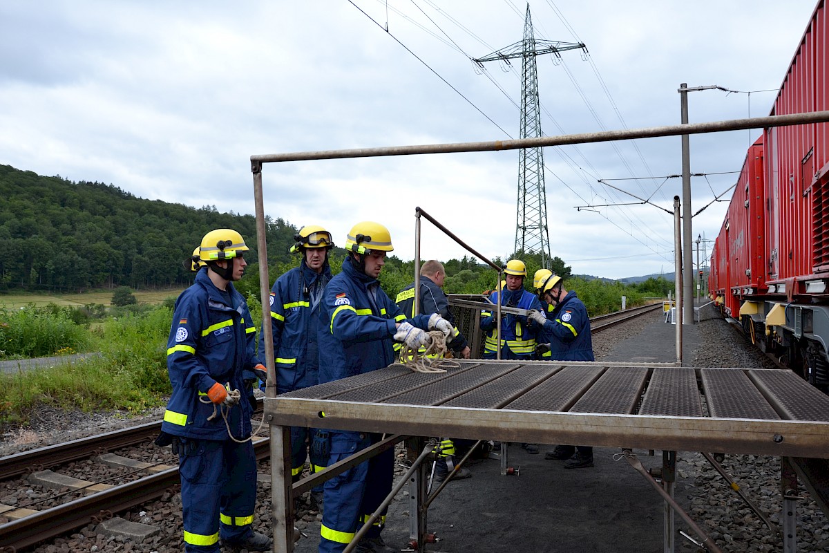 Ausbildung am Tunnelrettungszug der DB AG im Rahmen der Dreitagesübung