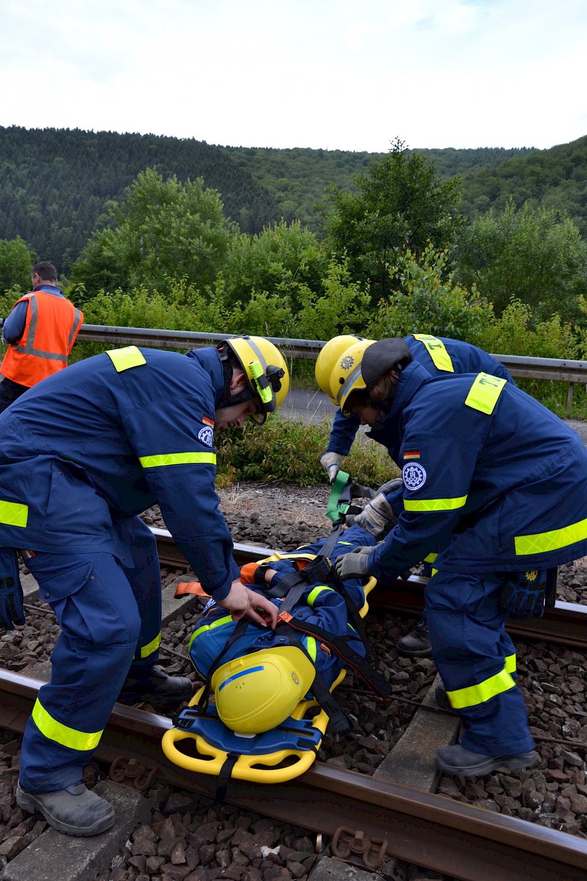 Ausbildung am Tunnelrettungszug der DB AG im Rahmen der Dreitagesübung
