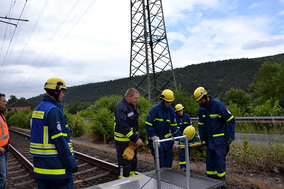 Ausbildung am Tunnelrettungszug der DB AG im Rahmen der Dreitagesübung