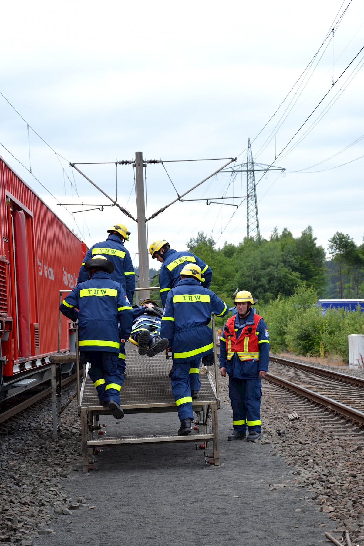 Ausbildung am Tunnelrettungszug der DB AG im Rahmen der Dreitagesübung