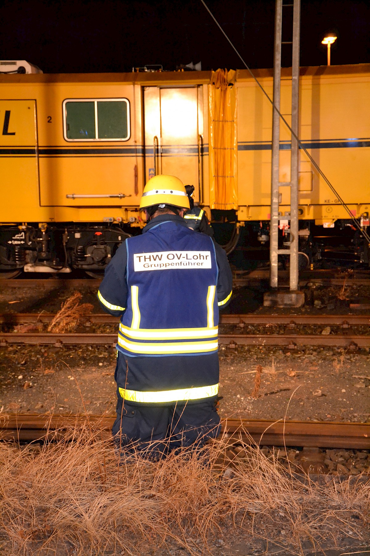 Überraschungsnachtübung der Feuerwehr Burgsinn mit dem THW Lohr