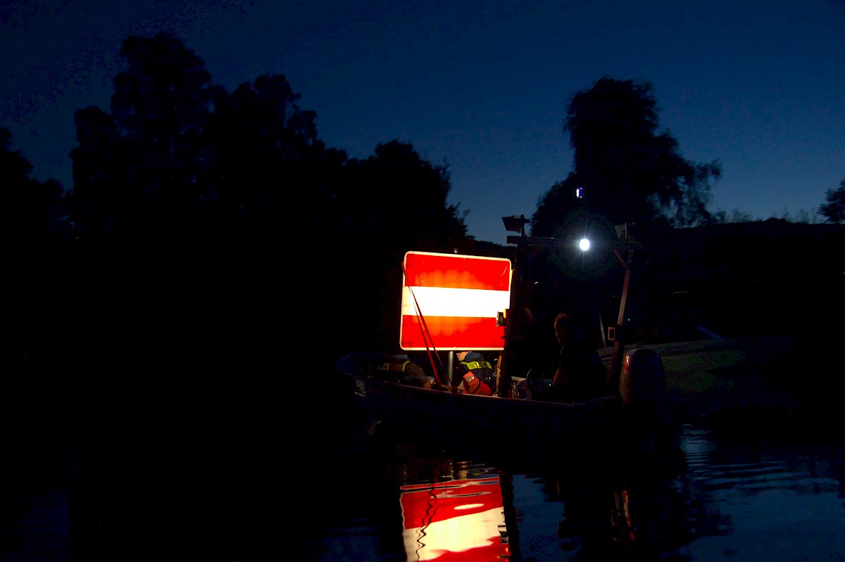 Absicherung des Abschlussfeuerwerkes der Lohrer Spessartfestwoche