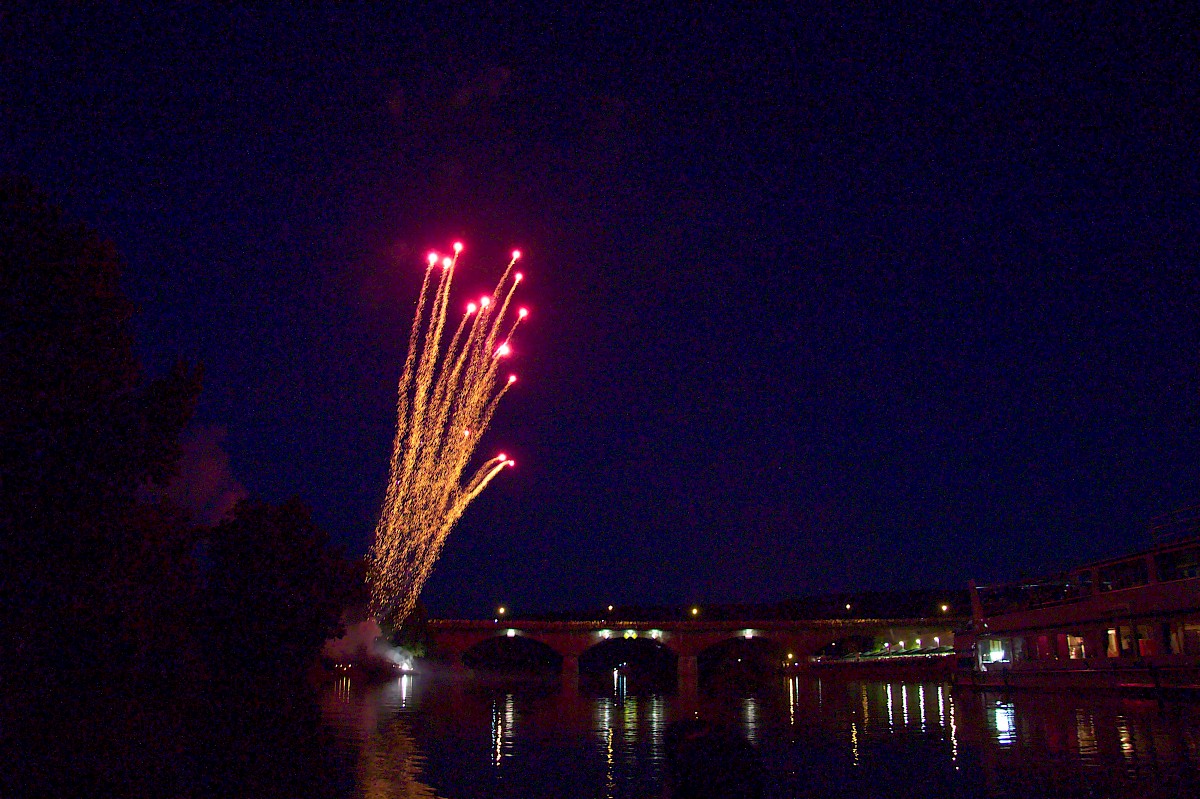 Absicherung des Abschlussfeuerwerkes der Lohrer Spessartfestwoche