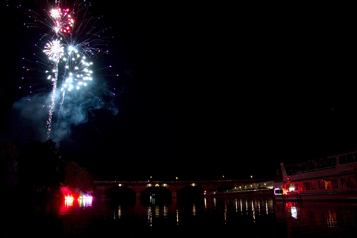 Absicherung des Abschlussfeuerwerkes der Lohrer Spessartfestwoche