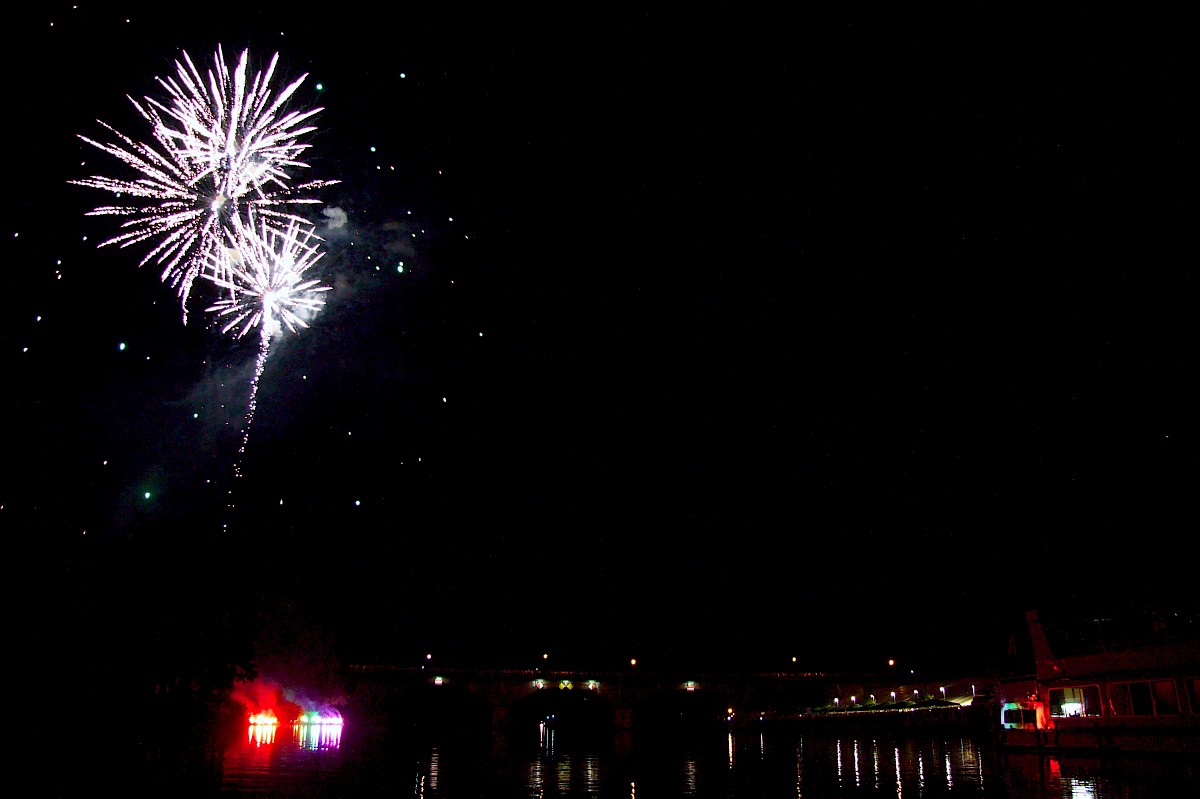 Absicherung des Abschlussfeuerwerkes der Lohrer Spessartfestwoche