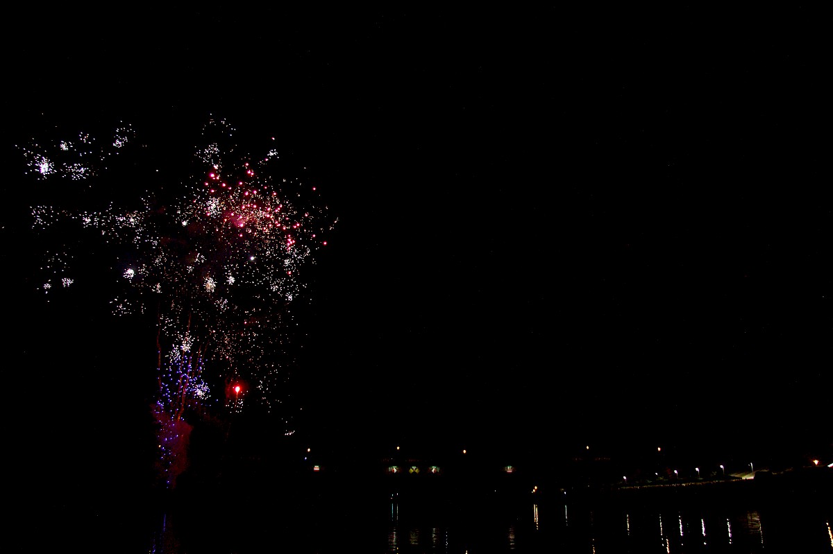 Absicherung des Abschlussfeuerwerkes der Lohrer Spessartfestwoche