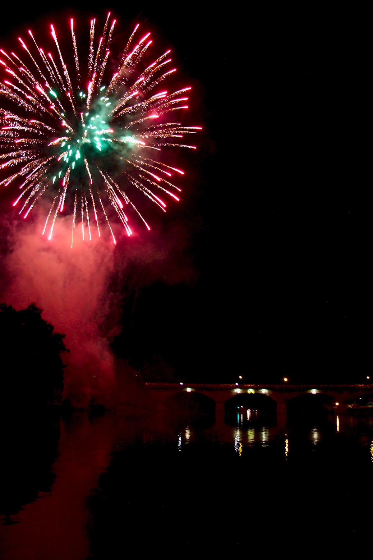 Absicherung des Abschlussfeuerwerkes der Lohrer Spessartfestwoche