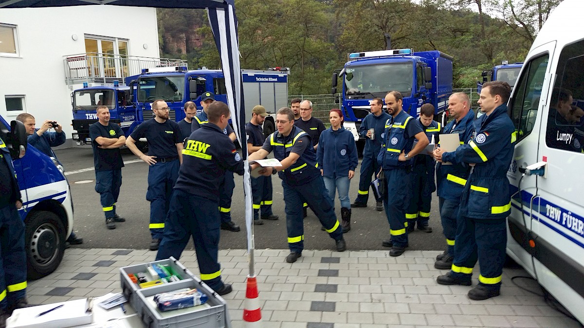 Zugtrupp Übung des Regionalbereiches Karlstadt im THW OV Miltenberg