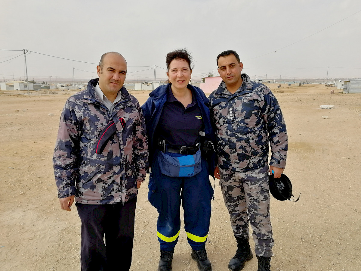 Lohrer THW Helferin Kathrin Hock unterstützt THW Grundausbildung für syrische Flüchtlinge in Jordanien