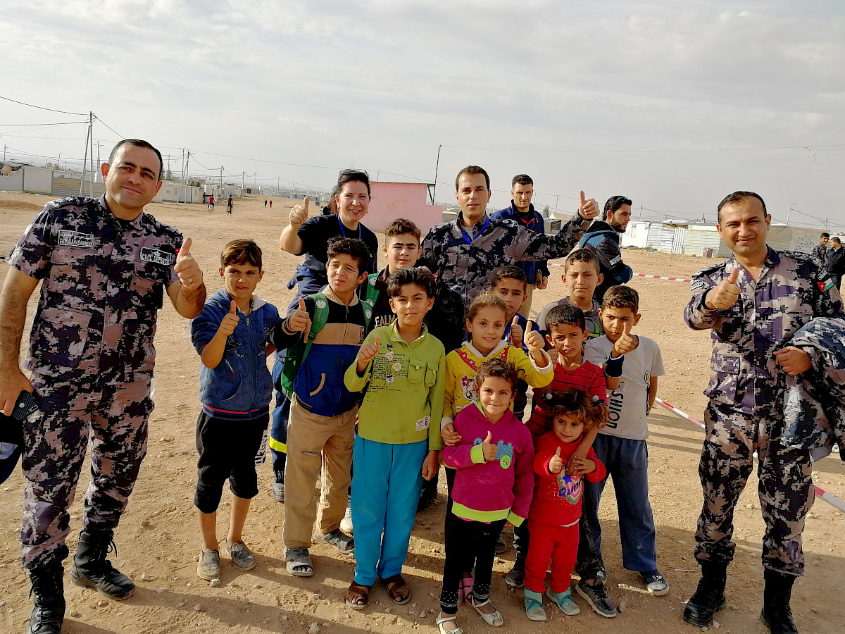 Lohrer THW Helferin Kathrin Hock unterstützt THW Grundausbildung für syrische Flüchtlinge in Jordanien