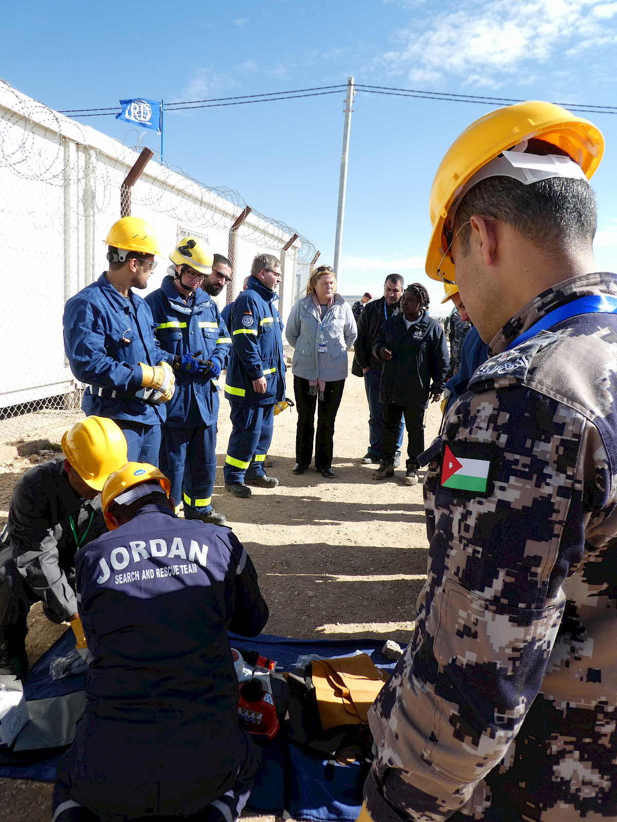 Lohrer THW Helferin Kathrin Hock unterstützt THW Grundausbildung für syrische Flüchtlinge in Jordanien