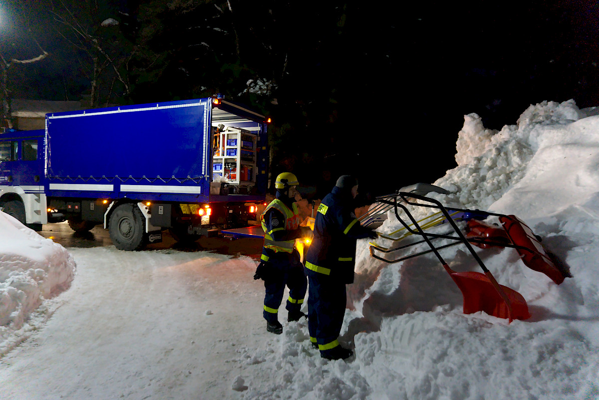 Schnee-Einsatz in Südbayern