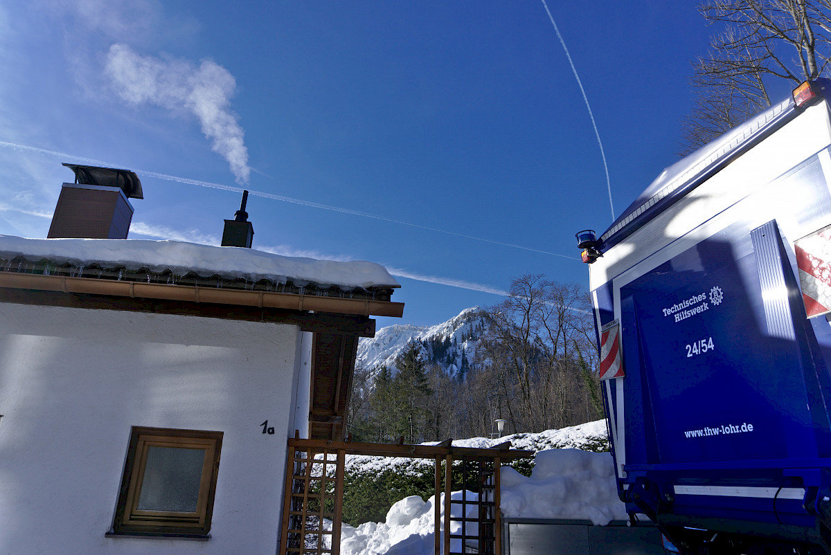 Schnee-Einsatz in Südbayern