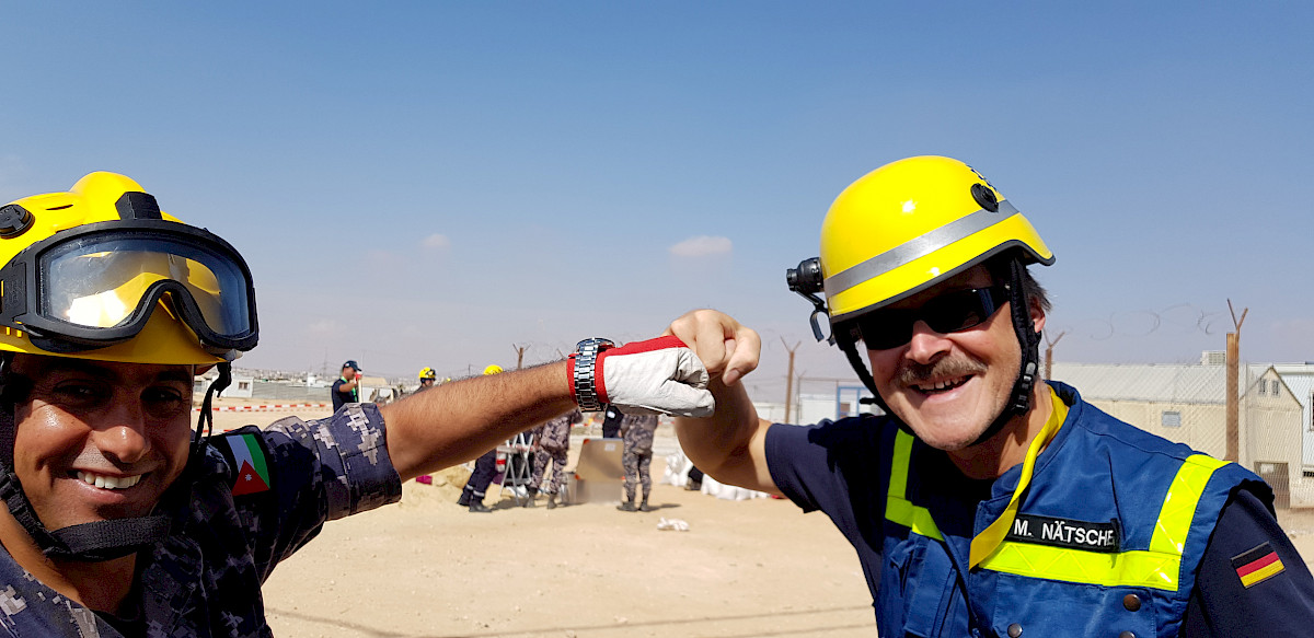 Pumpausbildung in der Wüste – THW-Helfer Michael Nätscher im Auslandseinsatz in Jordanien