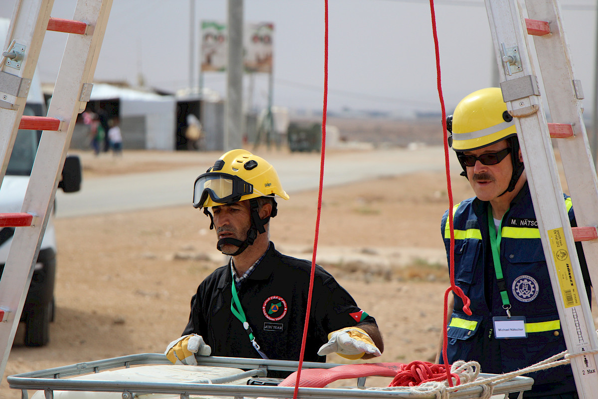 Pumpausbildung in der Wüste – THW-Helfer Michael Nätscher im Auslandseinsatz in Jordanien