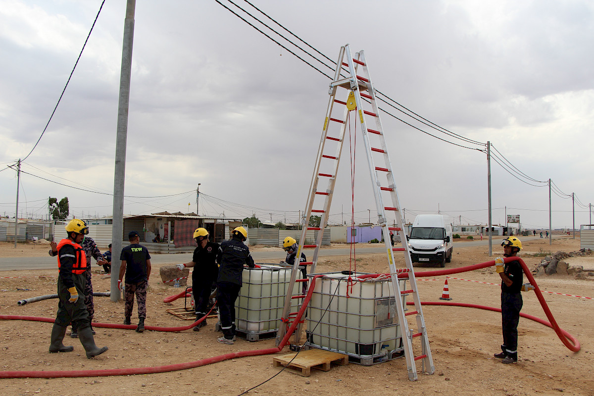 Pumpausbildung in der Wüste – THW-Helfer Michael Nätscher im Auslandseinsatz in Jordanien