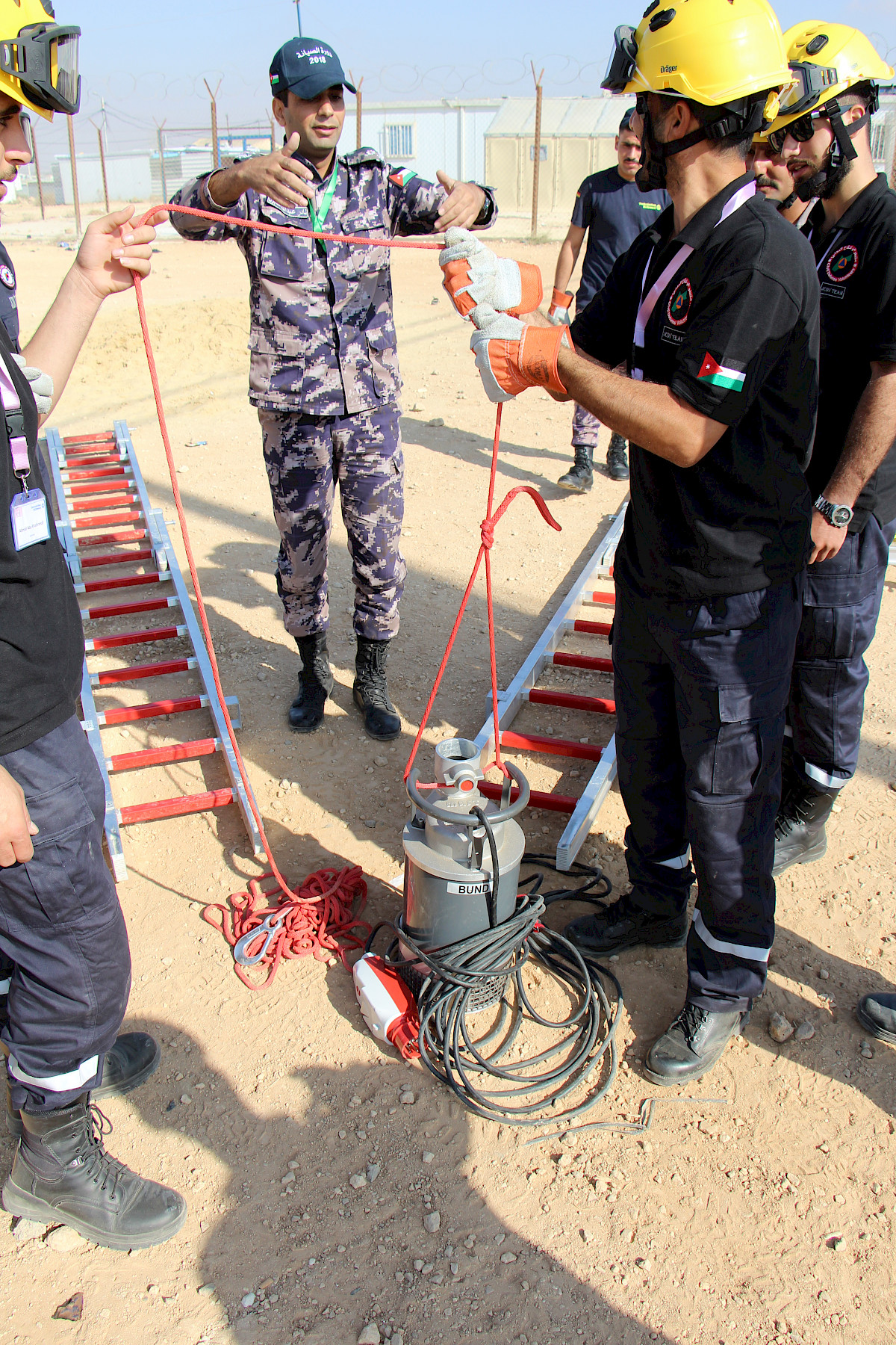 Pumpausbildung in der Wüste – THW-Helfer Michael Nätscher im Auslandseinsatz in Jordanien