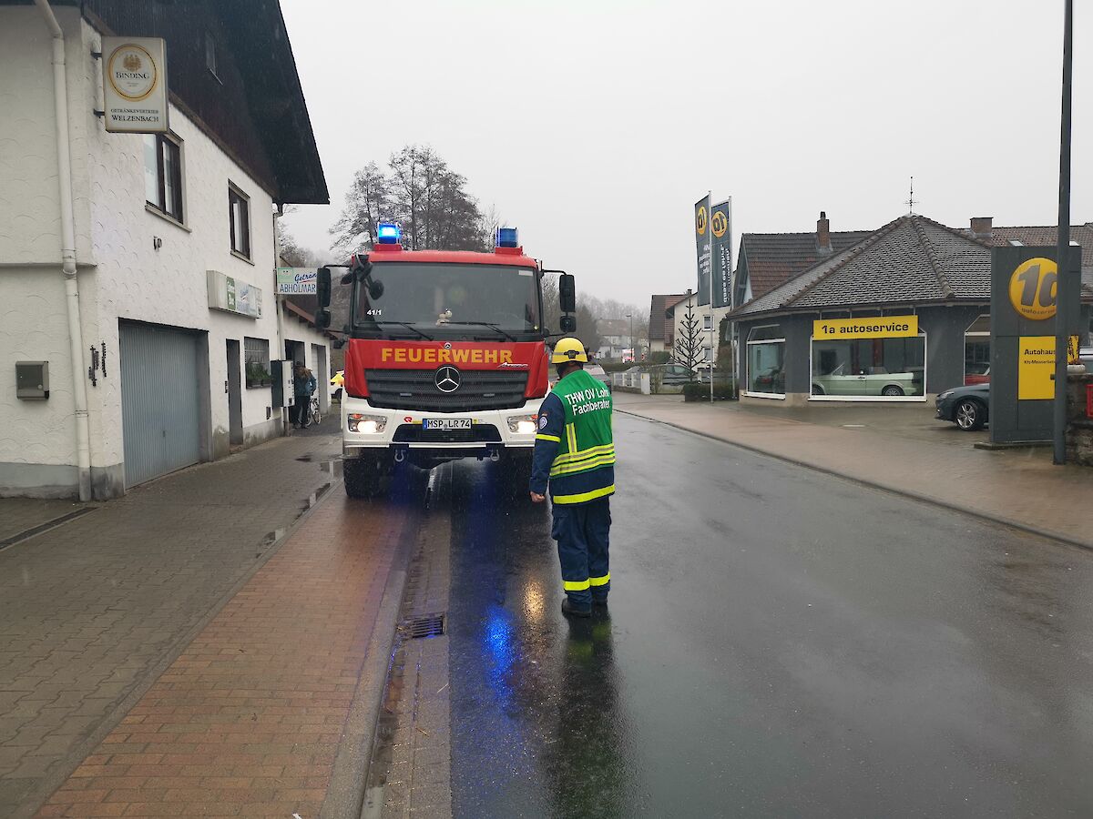 Fachberater Einsatz  Haus unterspült in Mittelsinn