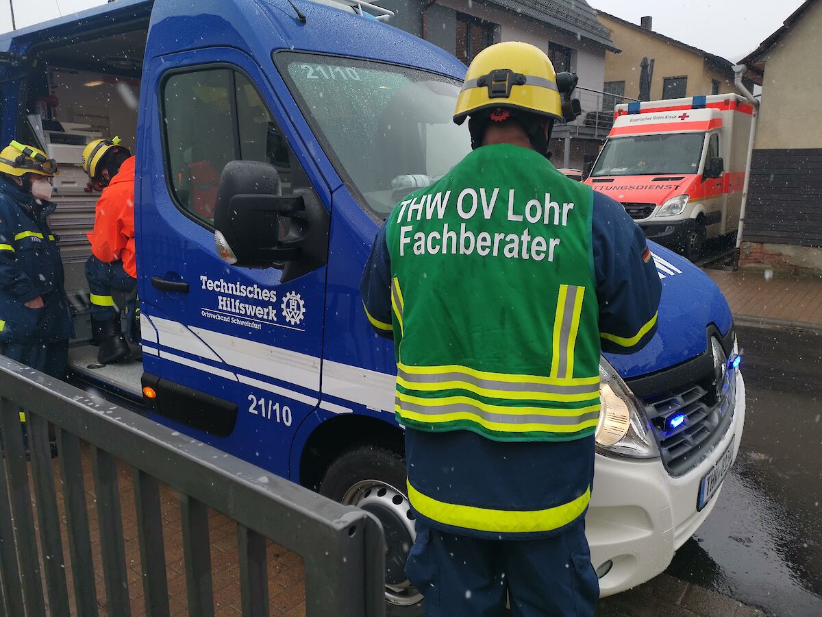 Fachberater Einsatz  Haus unterspült in Mittelsinn