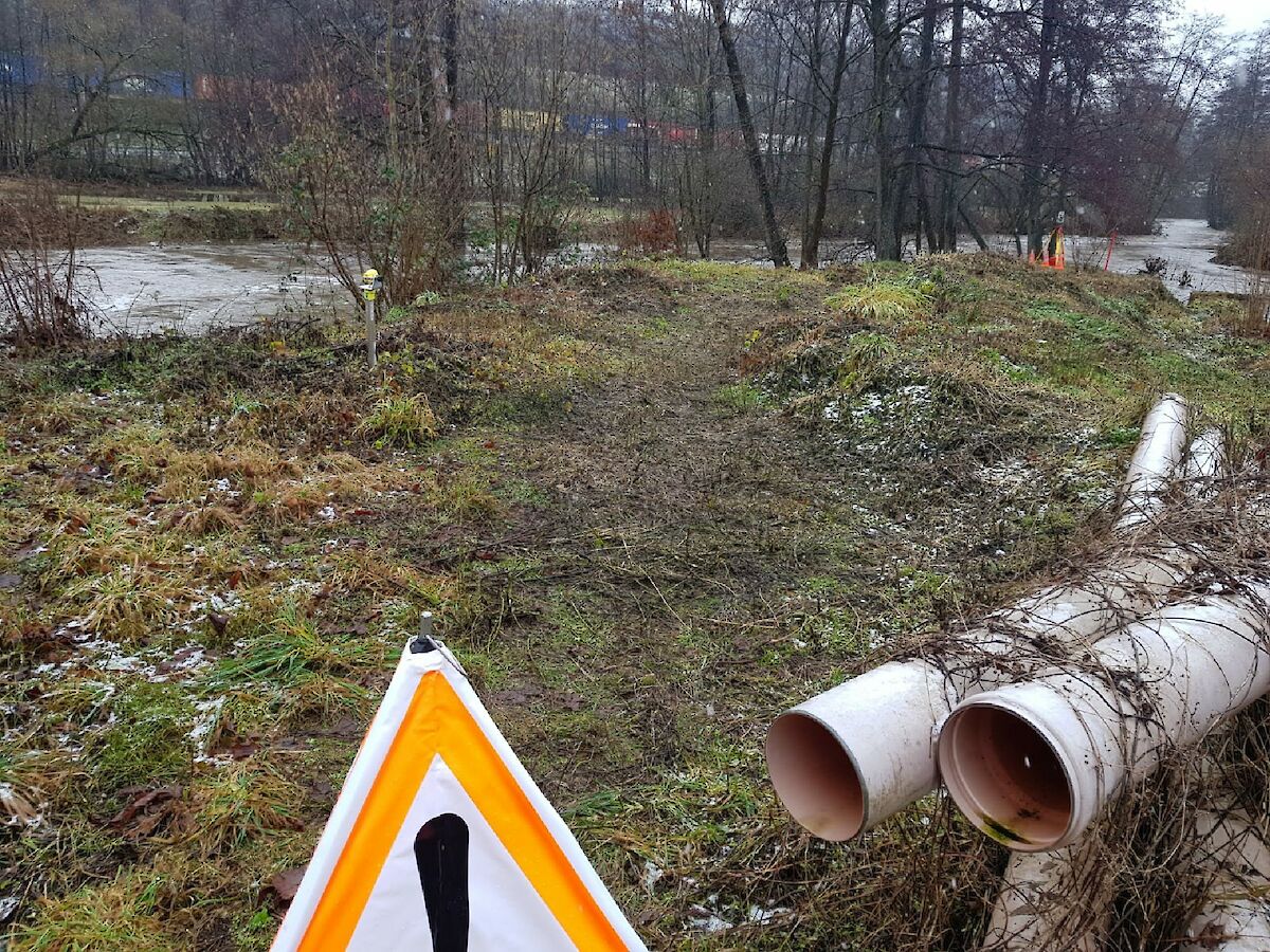 Fachberater Einsatz  Haus unterspült in Mittelsinn