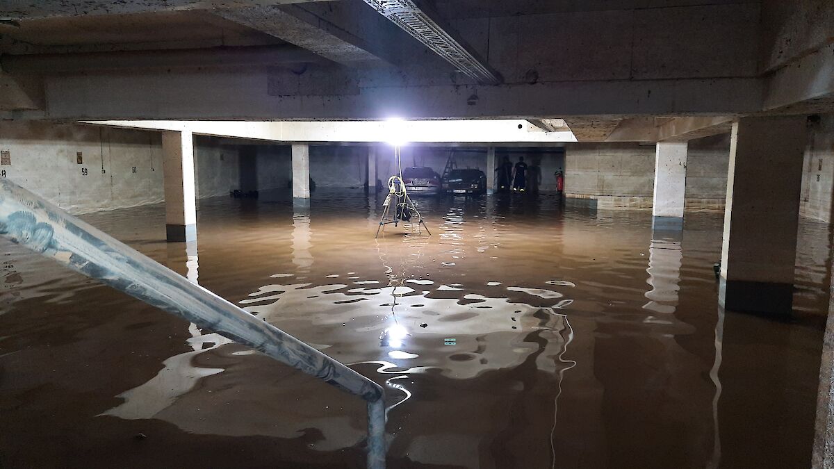 THW Lohr mit Großpumpen im Hochwassereinsatz in NRW