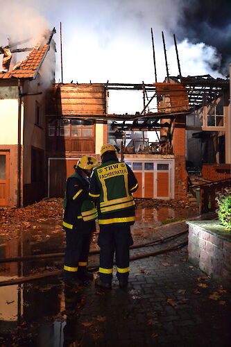 Alarm für das THW Lohr Unterstützung bei Brand im Sägewerk