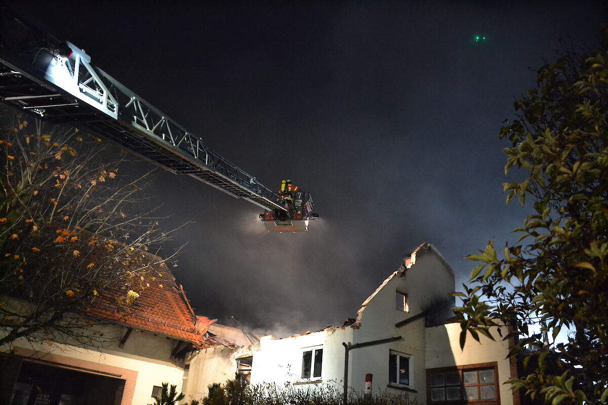 Alarm für das THW Lohr - Unterstützung bei Brand im Sägewerk