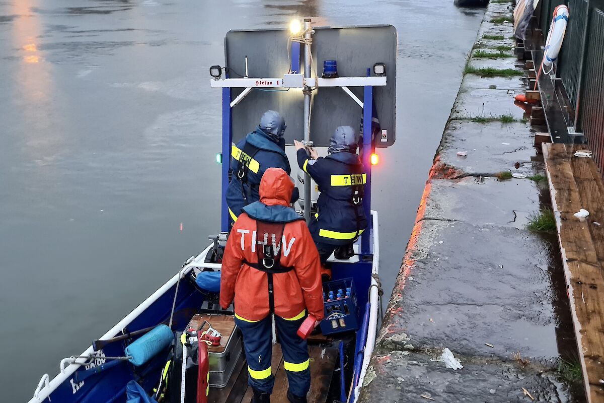 Absicherung zum Feuerwerk der 76. Spessartfestwoche