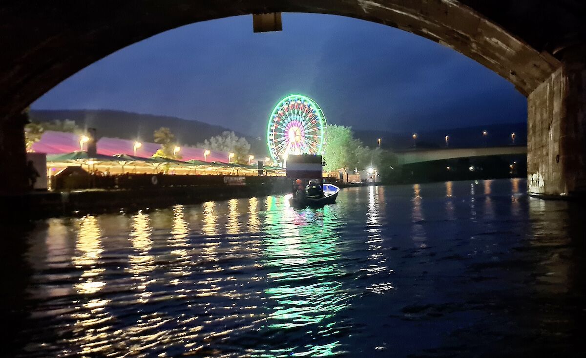 Absicherung zum Feuerwerk der 76. Spessartfestwoche