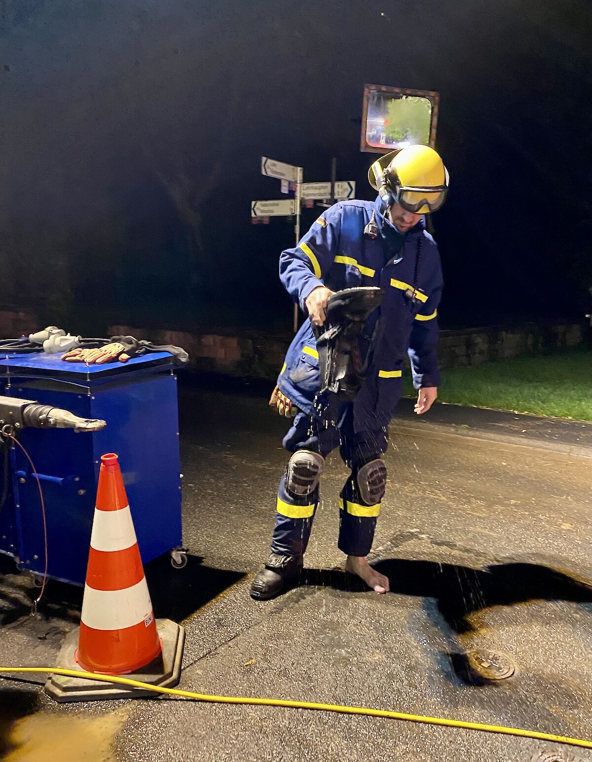 Lange Einsatznacht für unsere THW-Kräfte - Unwetter in Frammersbach