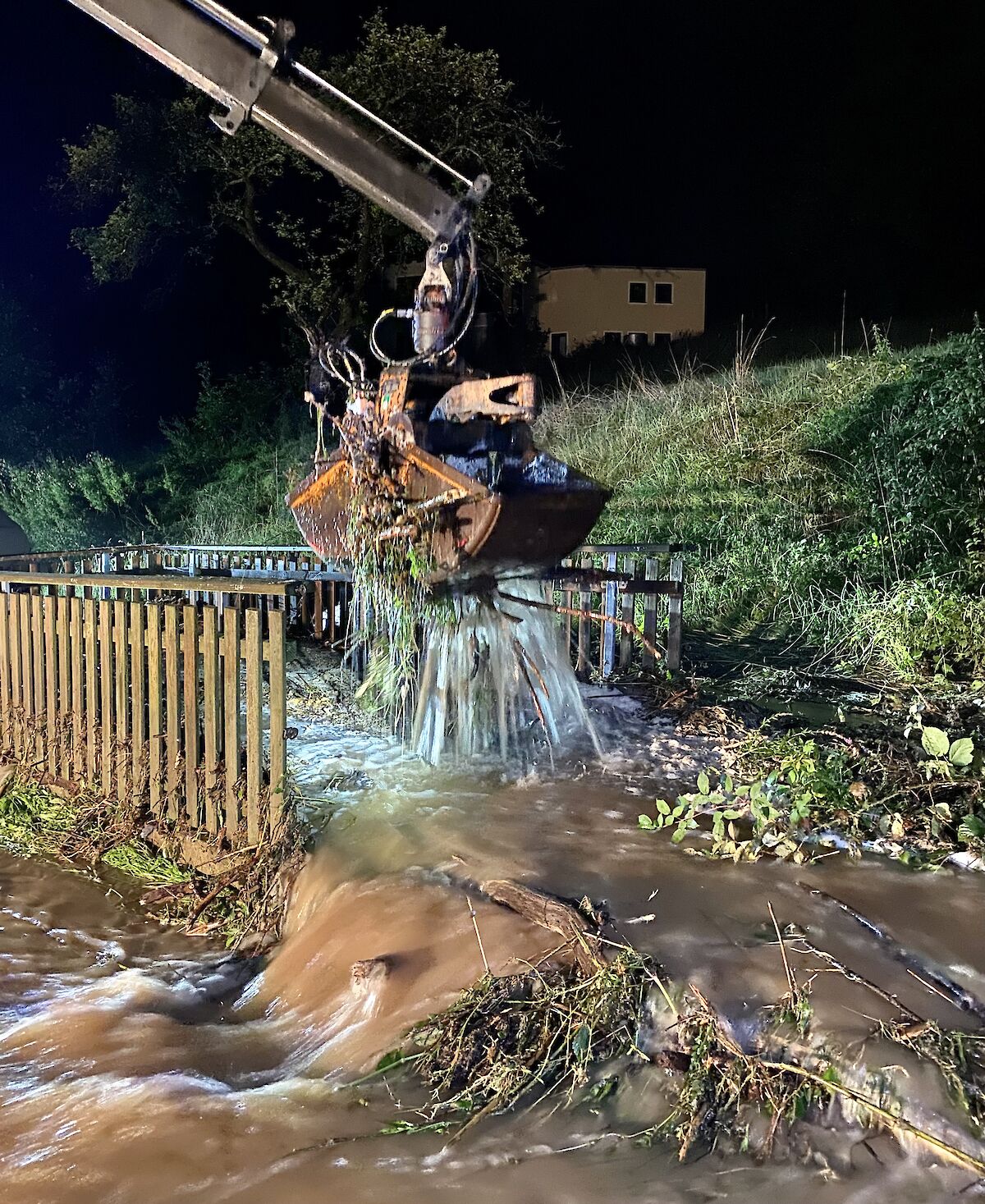 Lange Einsatznacht für unsere THW-Kräfte - Unwetter in Frammersbach