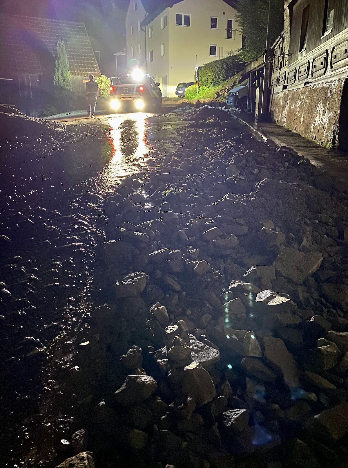 Lange Einsatznacht für unsere THW-Kräfte - Unwetter in Frammersbach