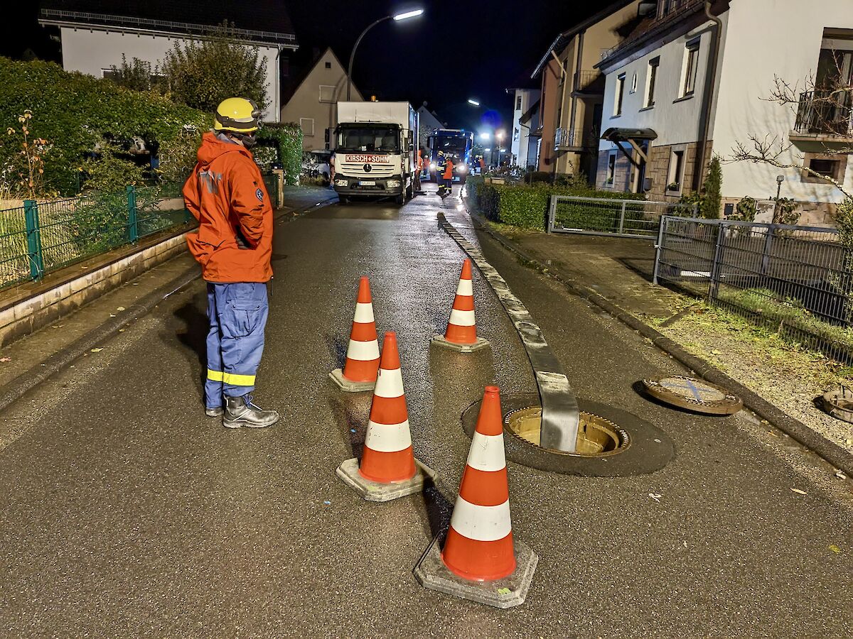 Einsatz für das THW Lohr mit Fachgruppe WP in Wiesthal.