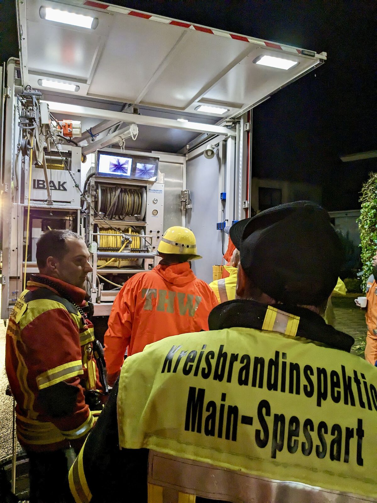 Einsatz für das THW Lohr mit Fachgruppe WP in Wiesthal.